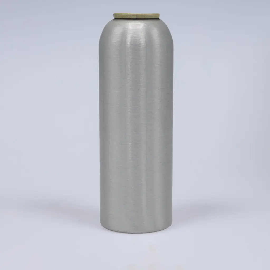 Round aluminum aerosol can, 53x160mm, Brushed metal base